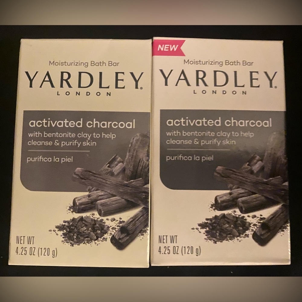 Bundle of 2 YARDLEY LONDON Activated Charcoal Moisturizing Bath Bar